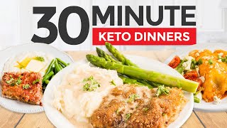 30 Minute EASY KETO DINNER RECIPES  KETO MEAL PREP TIPS  Keto Chicken Fried Steak Meatloaf [upl. by Baalbeer]