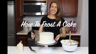 How To Frost A Cake  A Beginners Guide  CHELSWEETS [upl. by Yerggoeg]