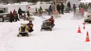 Vintage Snowmobile Racing Great North Woods [upl. by Timmi]