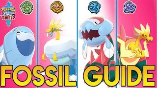 How to get ALL FOSSIL Pokemon in Sword and Shield  Fossil Pokemon Guide [upl. by Netsreik]