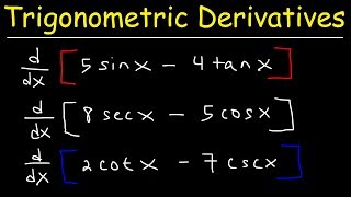 Derivatives of Trigonometric Functions [upl. by Aikenahs]