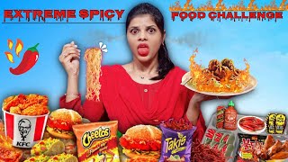 Eating Only EXTREME SPICY🔥 Food For 24 Hours Difficult  Jennis Hacks [upl. by Aitropal]