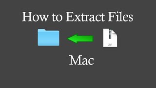 How to Extract Unzip Files on a Mac [upl. by Roxane]