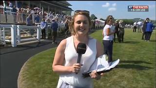 Hayley Moore  At The Races presenter amazingly catches loose horse [upl. by Loats]