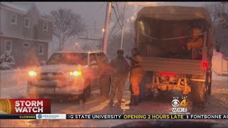 Roads Flooded In Scituate After Blizzard [upl. by Lledualc]