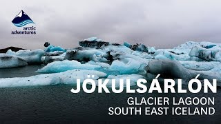 Jökulsárlón glacier lagoon in South East Iceland [upl. by Leyameg187]