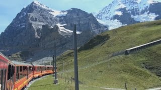 Jungfraujoch Kleine Scheidegg  Eigergletscher  Eigerwand  Eismeer [upl. by Alvera]