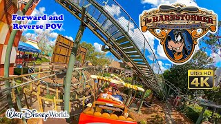 The Barnstormer Roller Coaster On Ride 4K Forward and Reverse POV Walt Disney World 2021 02 27 [upl. by Nairadas]