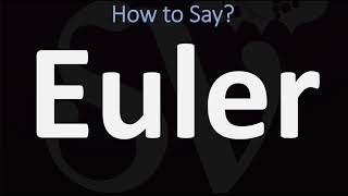 How to Pronounce Euler CORRECTLY [upl. by Ahseid]