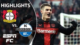 Bayer Leverkusen vs SC Paderborn  German Cup Highlights  ESPN FC [upl. by Mchale]