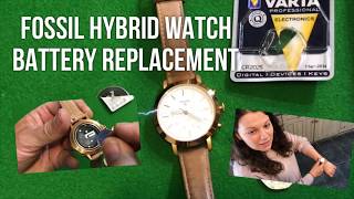 Fossil Watch Battery Replacement Neely Hybrid [upl. by Ihtraa]