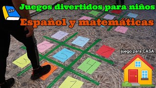 JUEGOS DIVERTIDOS PARA NIÑOS EN CASA 5 JUEGOS PARA ESPAÑOL Y MATEMÁTICAS PREESCOLAR Y PRIMARIA [upl. by Bratton]