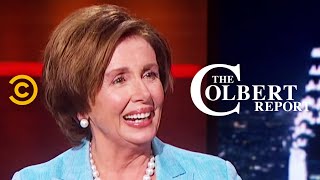 The Colbert Report  Nancy Pelosi Interview [upl. by Othella]