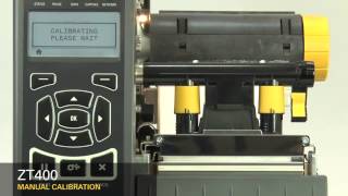 Zebra ZT410 Industrial Printer Manual Calibration [upl. by Naneik]