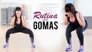 Tonificar piernas con gomas  13 minutos [upl. by Ainig]