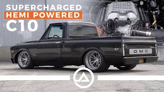 745 hp Hellcat Swapped Chevy C10 [upl. by Lorou]