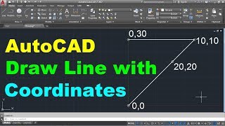 AutoCAD Draw Line with Coordinates [upl. by Horick]