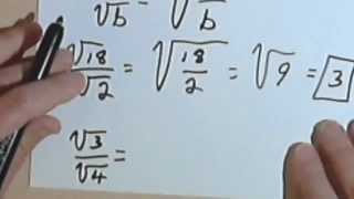 Quotient Rule amp Simplifying Square Roots [upl. by Ahsaekal]