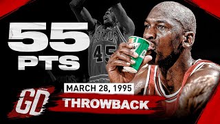 Michael Jordan FAMOUS quotDoubleNickelquot Game at MSG 🔥55 Points Full Highlights  March 28 1995 [upl. by Margalit789]