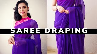 How beginners can drape a Saree in 6 Easy Steps [upl. by Ballard]