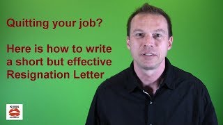 Quitting Your Job How to Write a Resignation Letter [upl. by Mascia]