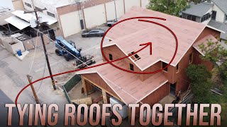 How Do You Tie Two Roofs Together  Roof Framing [upl. by Lanita]