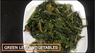 Green Leafy Vegetables Recipe How to prepare fresh mixed leafy Vegetables [upl. by Hazlip]