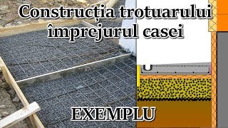 Constructia trotuarului monolit imprejurul casei  exemplu [upl. by Zared961]