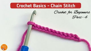 How to Crochet Chain Stitch  BEGINNERS Series  Lesson 4 [upl. by Ahsitnauq]