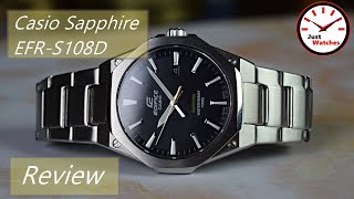 Casio Edifice Sapphire Review EFRS108D [upl. by Fantasia]