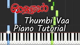 Thumbi Vaa Piano Tutorial Notes amp MIDI  Olangal  Malayalam Song [upl. by Lattie358]