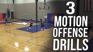 3 Motion Offense Drills  How To Coach Screening amp Cutting [upl. by Devaj694]