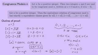 Abstract Algebra 1 Congruence Modulo n [upl. by Lassiter106]