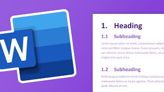 Numbered Headings and Subheadings  Microsoft Word Tutorial [upl. by Ybeloc673]