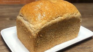 WHOLE WHEAT BREAD  HONEY WHEAT BREAD  Soft Brown Bread Recipe [upl. by Redliw]