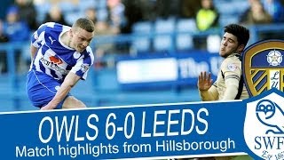 HIGHLIGHTS  Sheffield Wednesday 6 Leeds United 0  Championship 201314 [upl. by Trixi949]