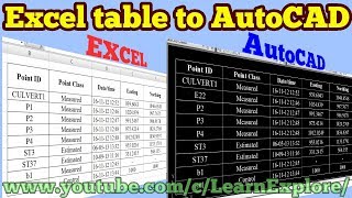 How to insert excel table in to AutoCAD Data LinkExcelAutoCAD [upl. by Monte]