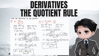 DERIVATIVES  THE QUOTIENT RULE  PROF D [upl. by Mikes]