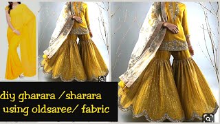 DIY GhararSharara Cutting and Stitching  Gharara EASY makingLatest Sharara Dress [upl. by Andromache]