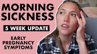 5 Weeks Pregnant Symptoms MORNING SICKNESS  Remedies For Morning Sickness [upl. by Enneiluj]