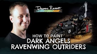 How to Paint Dark Angels Ravenwing Outrider [upl. by Vicky]