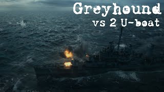 Greyhound2020 scene  Greyhound vs 2 Uboats [upl. by Ofella]