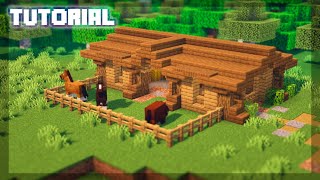 MINECRAFT ESTABULO PARA CAVALOS  TUTORIAL [upl. by Leis]