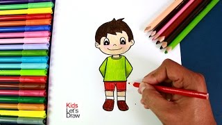 Cómo dibujar un Niño paso a paso fácil  How to Draw a Cute Boy Easy [upl. by Anitnahs]