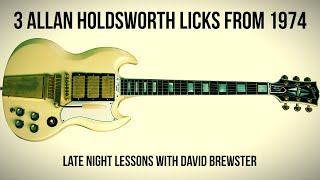 3 Allan Holdsworth Licks From 1974 [upl. by Ocirred]