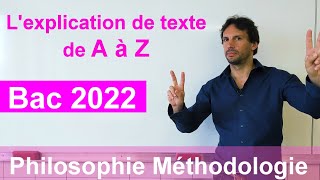 Méthode explication de texte Bac philo 2021 [upl. by Ardena]