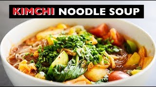 Vegan Kimchi Noodles Recipe  EASY KOREAN STYLE RECIPE  KIMCHI JJIGAE [upl. by Iinde]