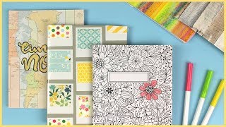 5 Easy DIY Ideas to Decorate Your Notebook Covers [upl. by Norahs148]