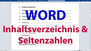 WORD automatisches Inhaltsverzeichnis und Seitenzahlen erstellen  Komplettkurs Tutorial [upl. by Bob]