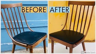 Mid Century Chair Restoration  Refinish  Reglue [upl. by Dowd]